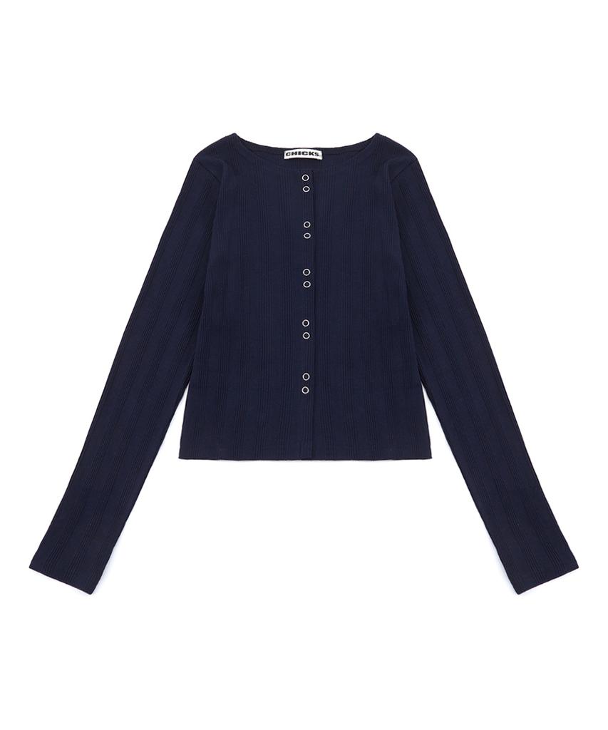 Chicks Snap Cardigan Black