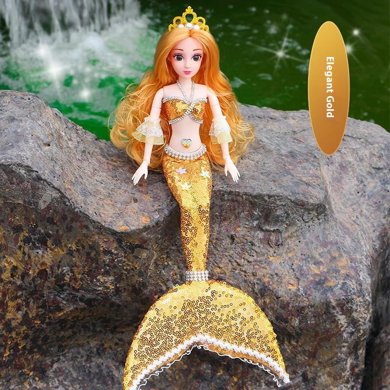 

Кукла Принцесса Русалочка Детская Игрушка для Девочки Игра в Воду Кукла Ручной Работы Игровой Домик Подарок на День Защиты Детей 42cm