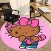 1pc Hello Kitty Carpet, Round Non-Slip Durable Large Size Office Carpet, Suitable for Office, Beautiful Decoration