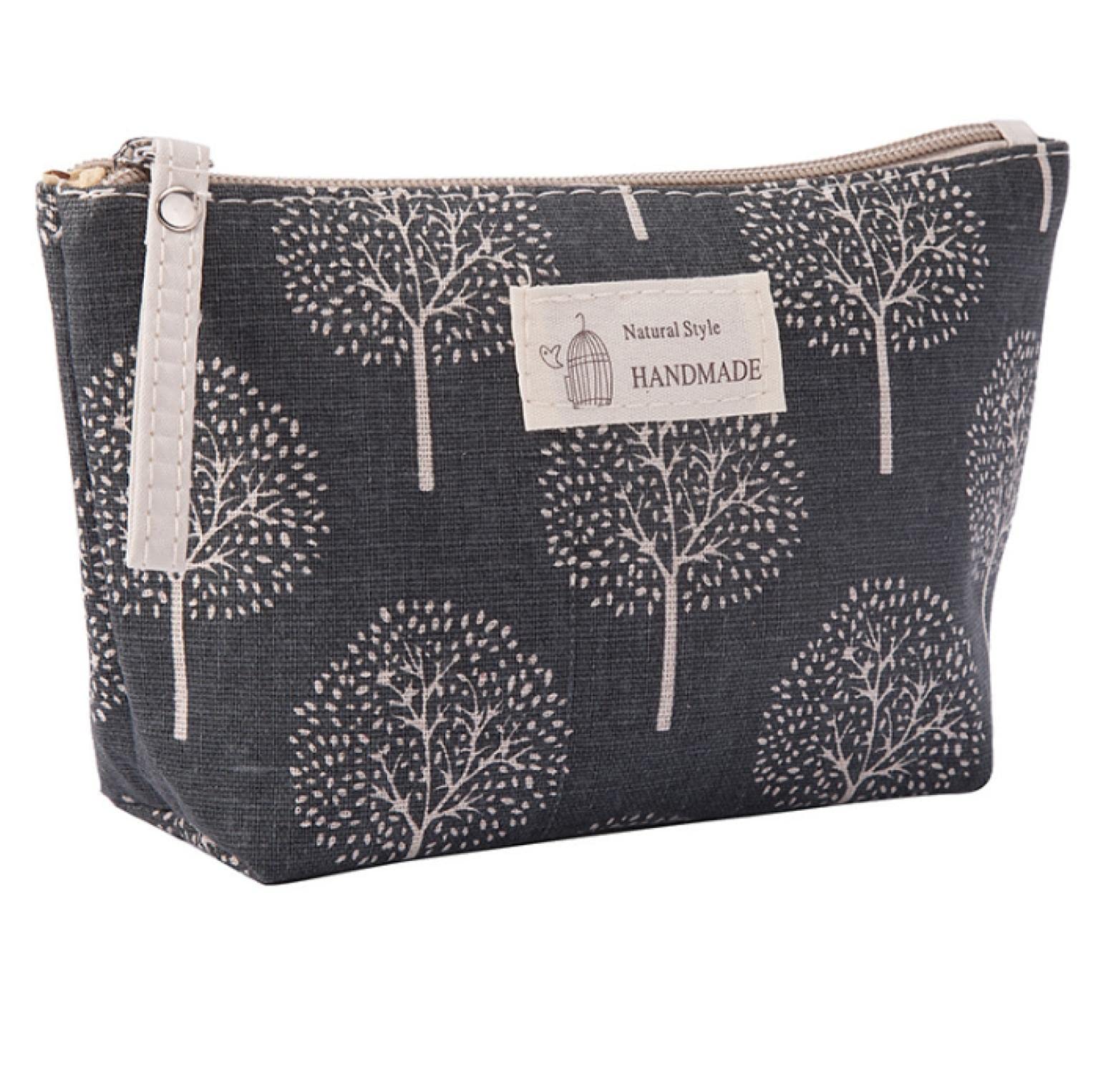 

fogman Makeup Nature and Animal Depth Pouch, Cute, Lightweight, Stylish, Compact, Design, 6.5cm (White Wood)