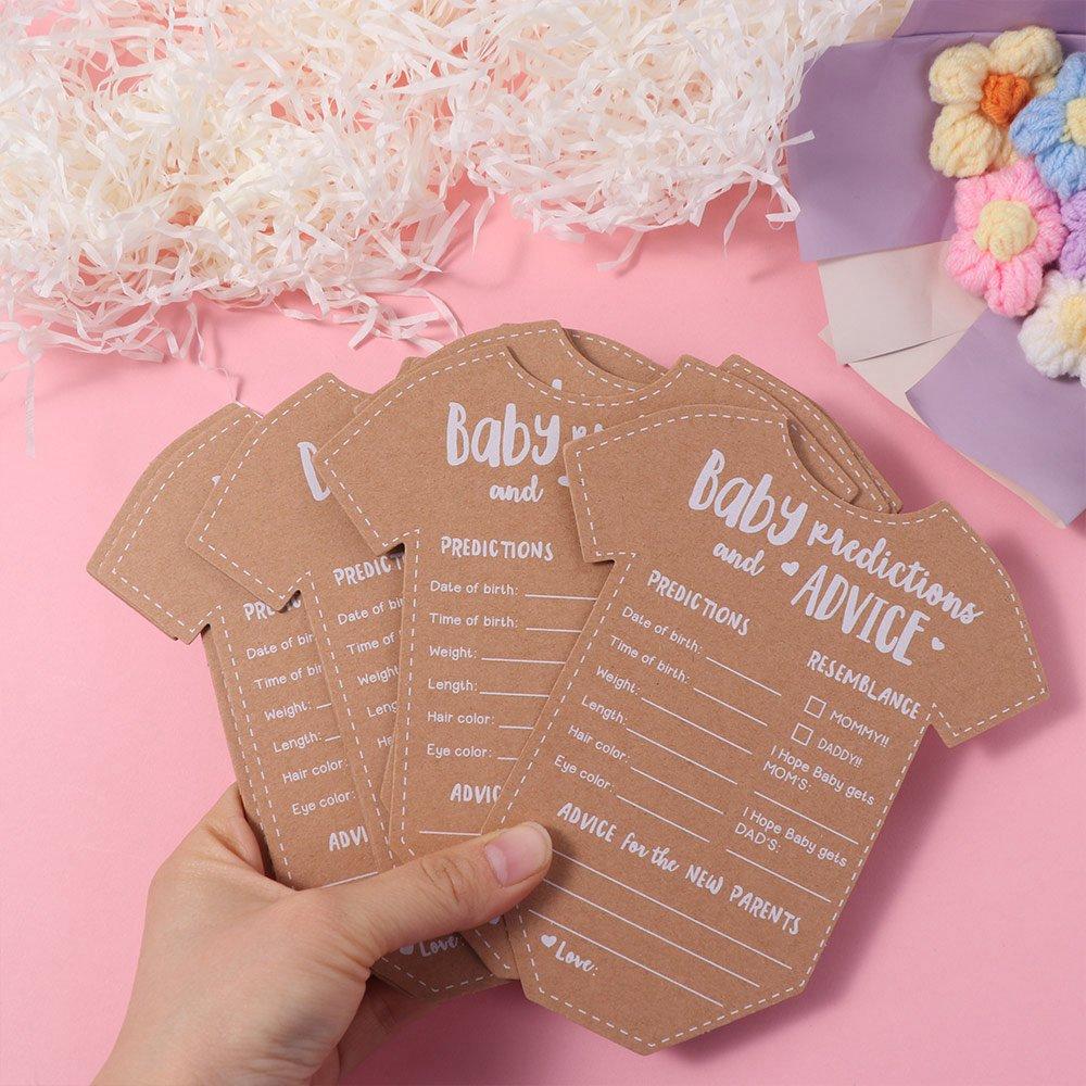20pcs Kraft Paper Baby Gender Reveal Cards Blessing Gender Advice Cards  Birthday Party Decor