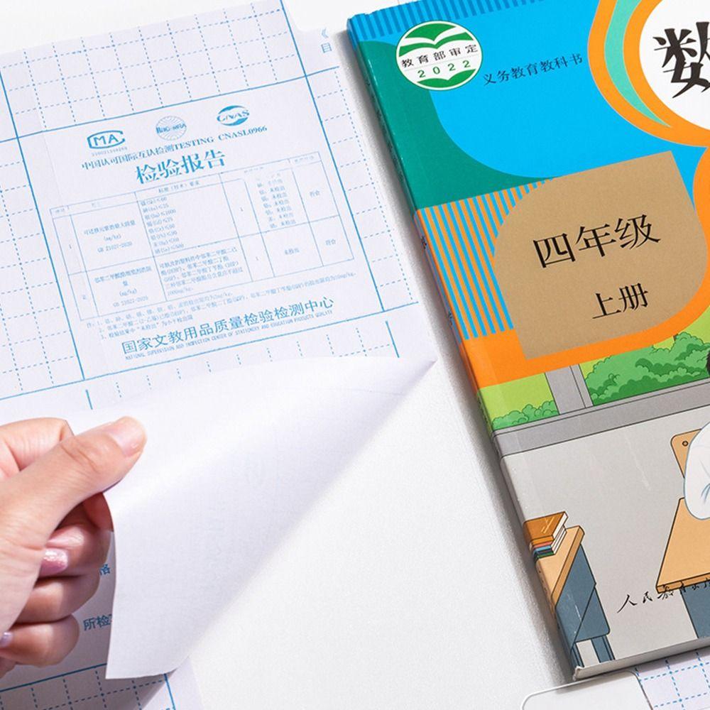 10PCS/Set S/M/L Book Cover Five-partition Type Self-Adhesive Self-Adhesive Book Skin Transparent Thick Book Protective Cover