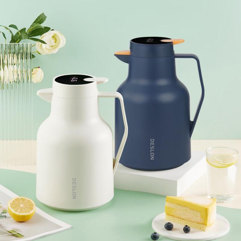 Deslang 1.5L Insulated Thermos with Glass Liner and LED Temperature Display