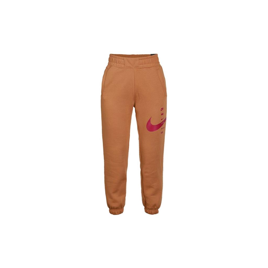 Nike Sportswear Swoosh Fleece Warm Casual Sports Pants Women Pants Spicy-Yellow CU5632-201