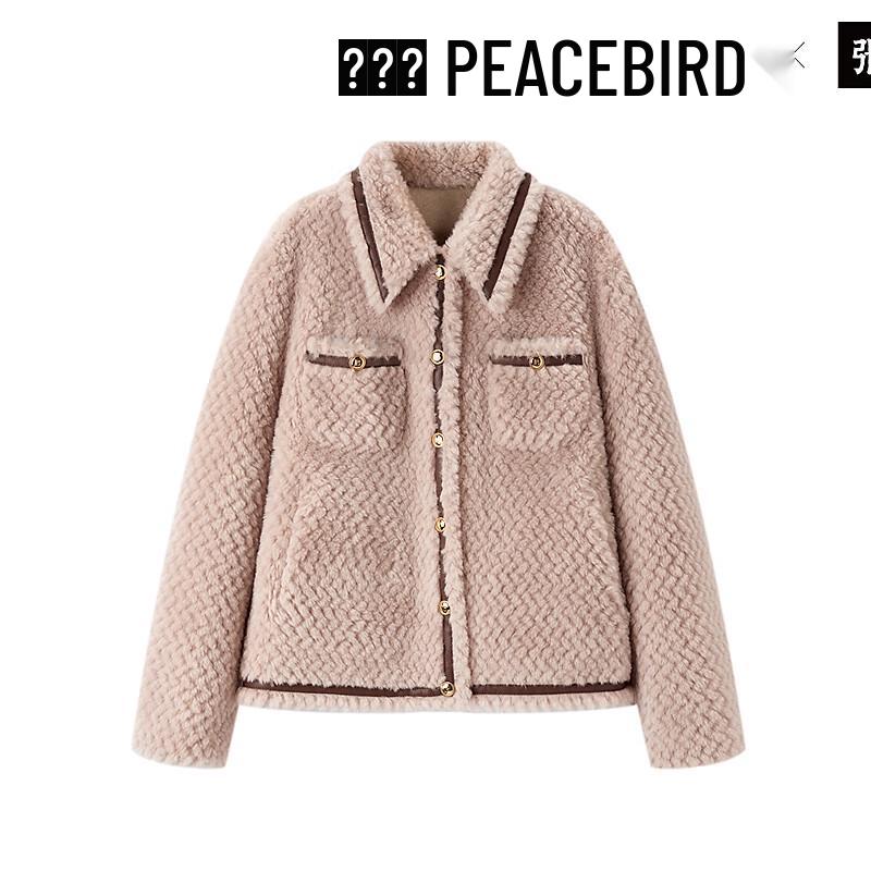 

PEACEBIRD Women s Winter Faux Fur Trim Coat M
