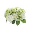 9 Heads Artificial Silk Fake Flowers Leaf Rose Wedding Floral Decor Bouquet