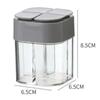 4 - In - 1 Camping Seasoning Jar Transparent Plastic Compact 4 Compartment Spice Dispenser Portable for Outdoor BBQ Enthusiasts