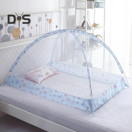 Bed Cover Curtain Full Cover Design Encrypted Yarn Easy To Fold Open Quickly Bottomless Anti-mosquito Polyester Infant Yurt Mosquito Net Bed Accessory