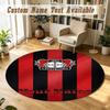 Round Rug Custom NameBayer Leverkusen Football Pattern Non Slip Carpet Home Floor Decor