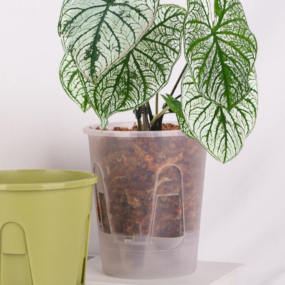 Kunststoff selbstbewässernder Blumentopf Verdickter Wasserspeicher Atmungsaktiver Blumentopf Große Kapazität Hohe Drainagelöcher Fauler Blumentopf