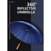Leodauknow-Wooden Pongee Cloth Umbrella for Men and Women, Windproof, Strong Wind Resistant, Chinese Business, Outdoor, 24k