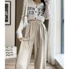 Wide Leg Pants Women's Pants Spring and Autumn New Autumn High Waist Straight Casual Side Split Sweatpants