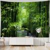 Natural Scenery Aesthetic Tapestry Wall Hanging Soft Bamboo Forest Background Fabric Multiple Patterns & Sizes Home Decor