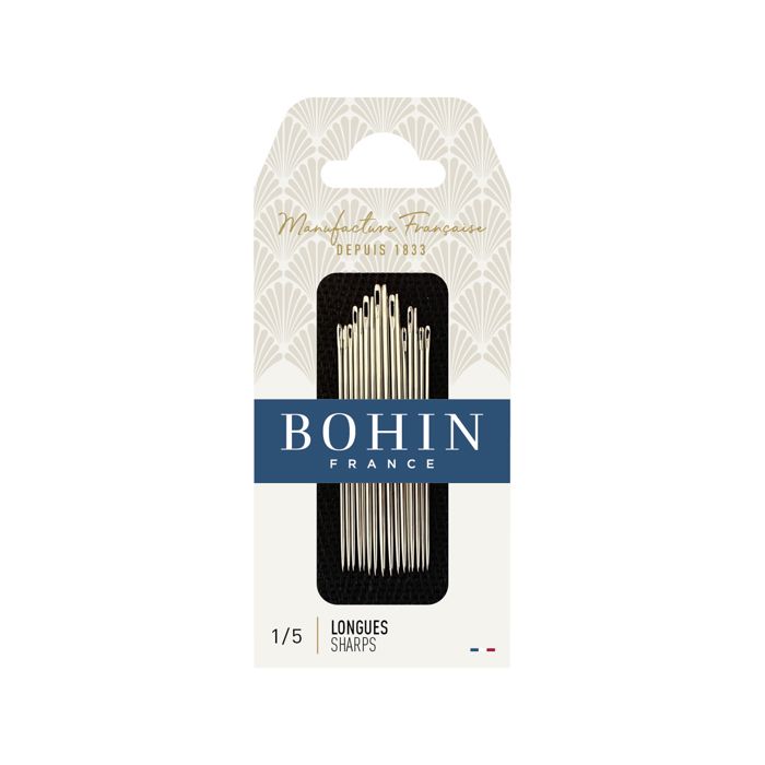 Carte de 16 aiguilles demi-longues à coudre