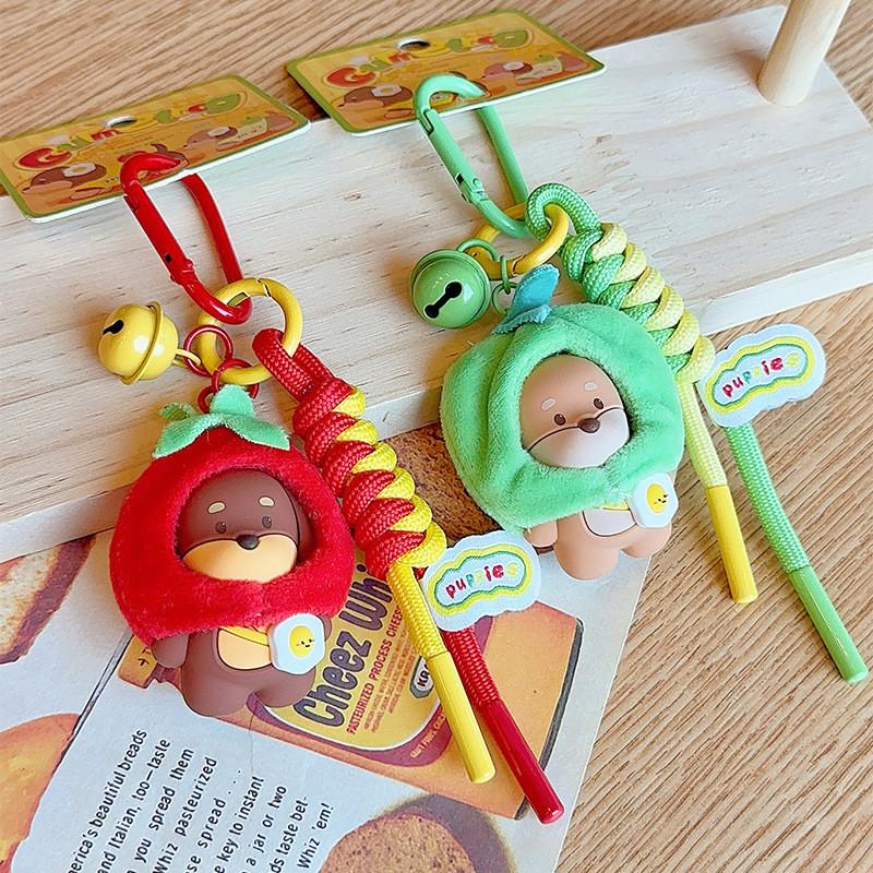 Pacpas Dachshund Plush Vegetable Head Cover Keyring For Daily Use Gift And