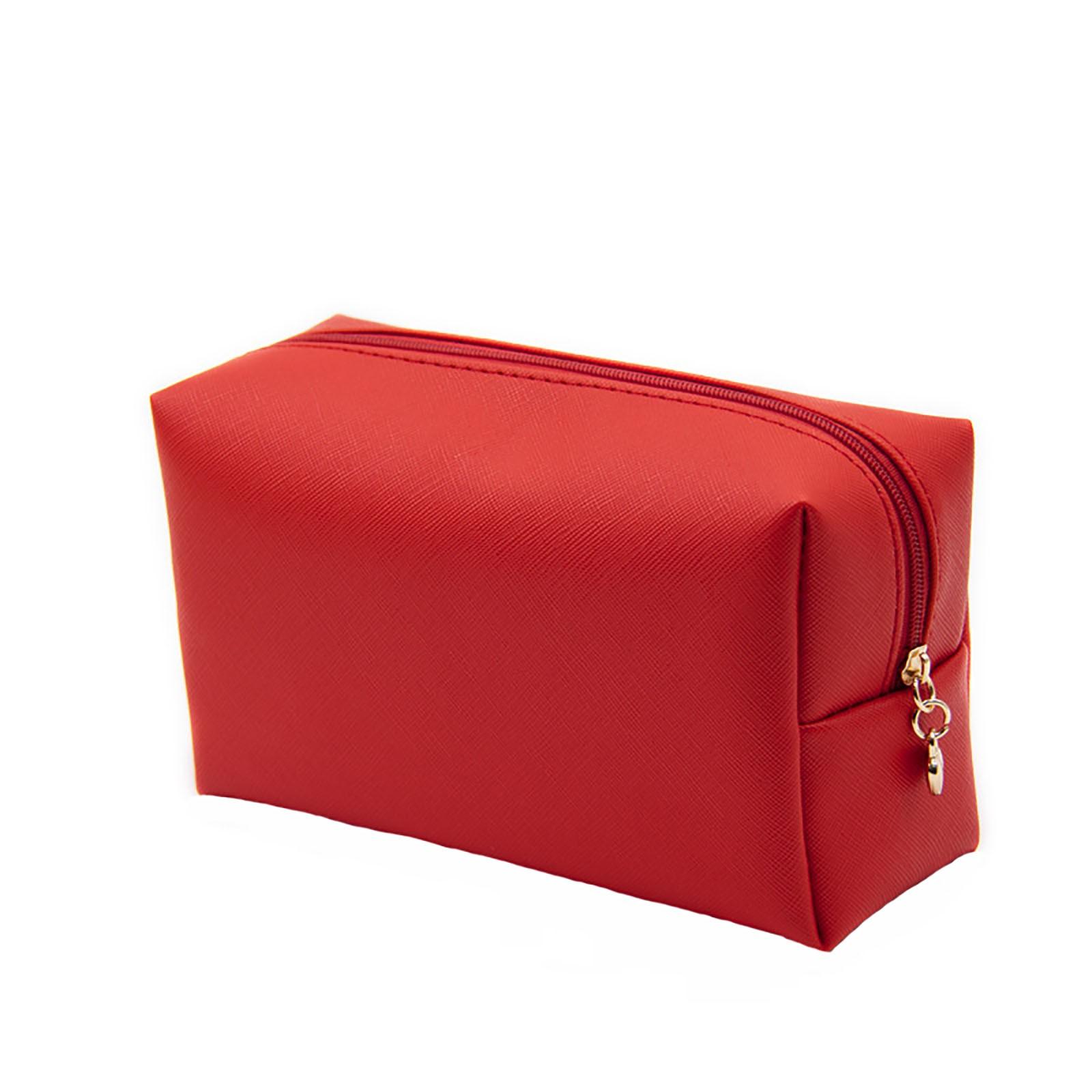 Portable Travel Cosmetic Bag Leather PU Toiletry Bag Multi-functional Travel Storage Bag One Size