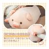 Pig Stuffed Animal Cushion Cute Hugging Pillow Animal Chewy Fluffy Co-Sleeping Soothing (Pig with Open Eyes (50cm))