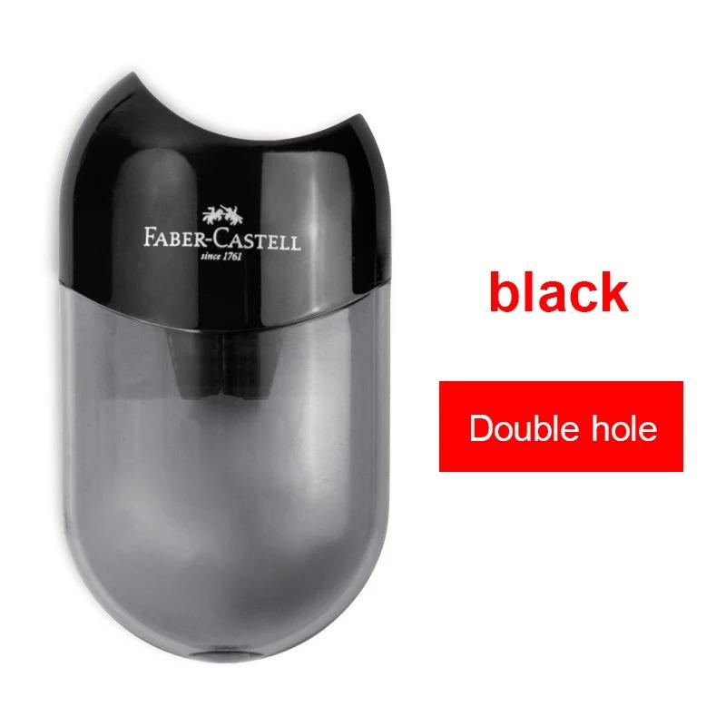 FABER-CASTELL Manual Mini Pencil Sharpener Dual-Hole Sharpener for Thick and Thin Pencils Portable Durable Pencil Sharpener