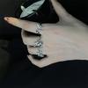 Flowing Butterfly Shadow Series Niche Design Butterfly Pendant Opening Ring High Sense Cold Wind French Ring Female