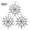 Christmas Ornaments for Porch Decorations 3Pcs Tree Snowflakes Ornaments, 10cm Glitter Hanging Plastic Snowflake Festive Atmosphere Winter Wonderland