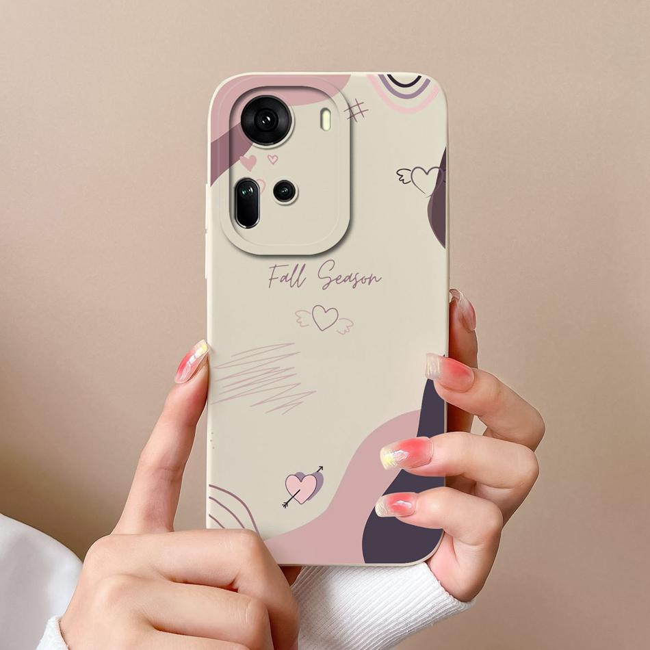 For OPPO Reno 11 Pro 5G Phone Case Butterfly Liquid Silicone Camera Protection Back Cover For OPPO Reno11 Pro Funda Coque Bumper