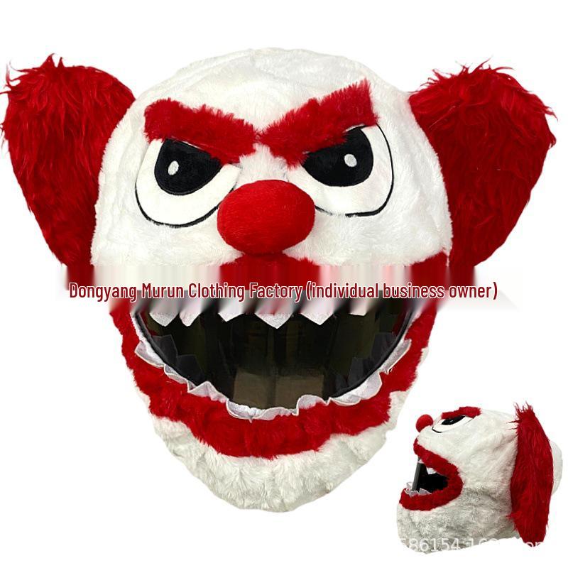 Motorcycle Plush Helmet Cover - Three-Eye Elk, Pumpkin, Rabbit Balaclava