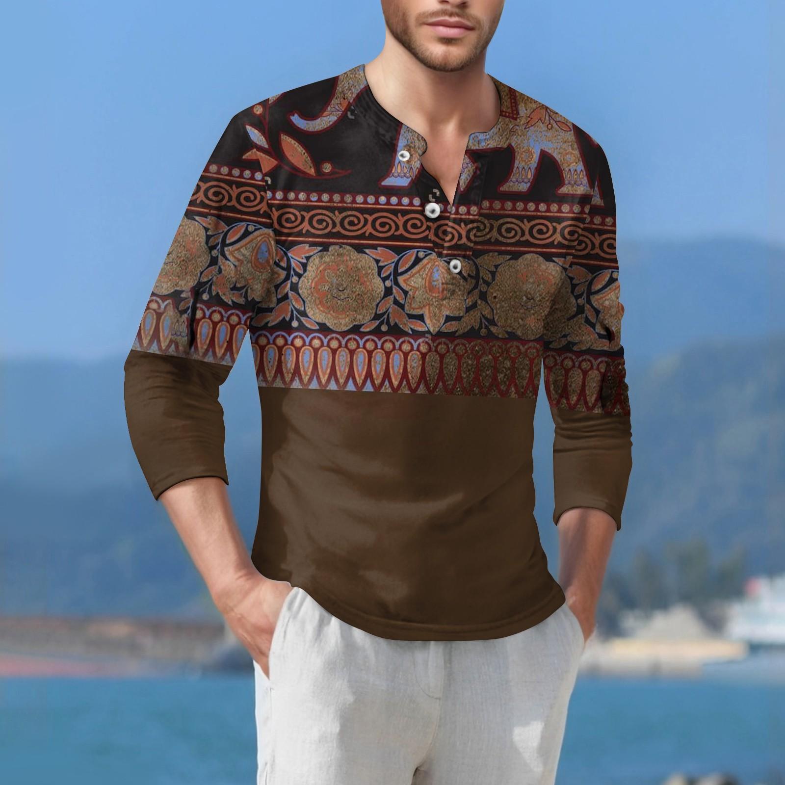 

Мужская футболка уличная повседневная мода с длинными рукавами S кофейный