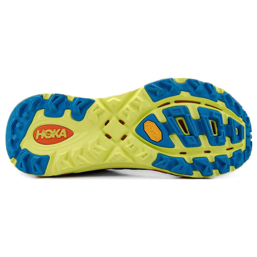 HOKA Mafate Three2 Black Diva Blue Orange Unisex Sneakers 1141572-BDVB
