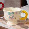 Cartoon Ceramic Breakfast Mug Cute Girl Heart Home Office Twist Cup Cup Souvenir