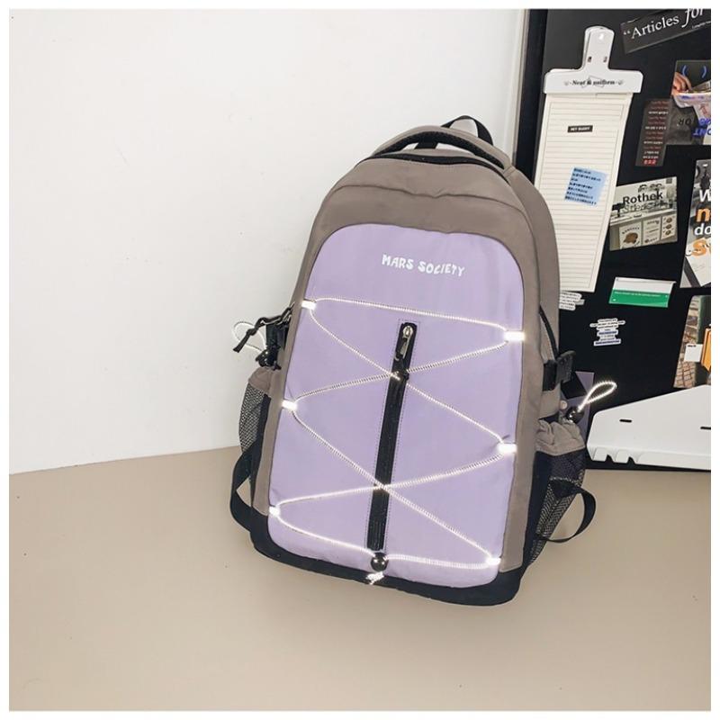 The New Schoolbag Is High-value, Fresh and Sweet, Contrasting Colors, Splicing Backpack, Couple Light Travel, Spring Outing Backpack.