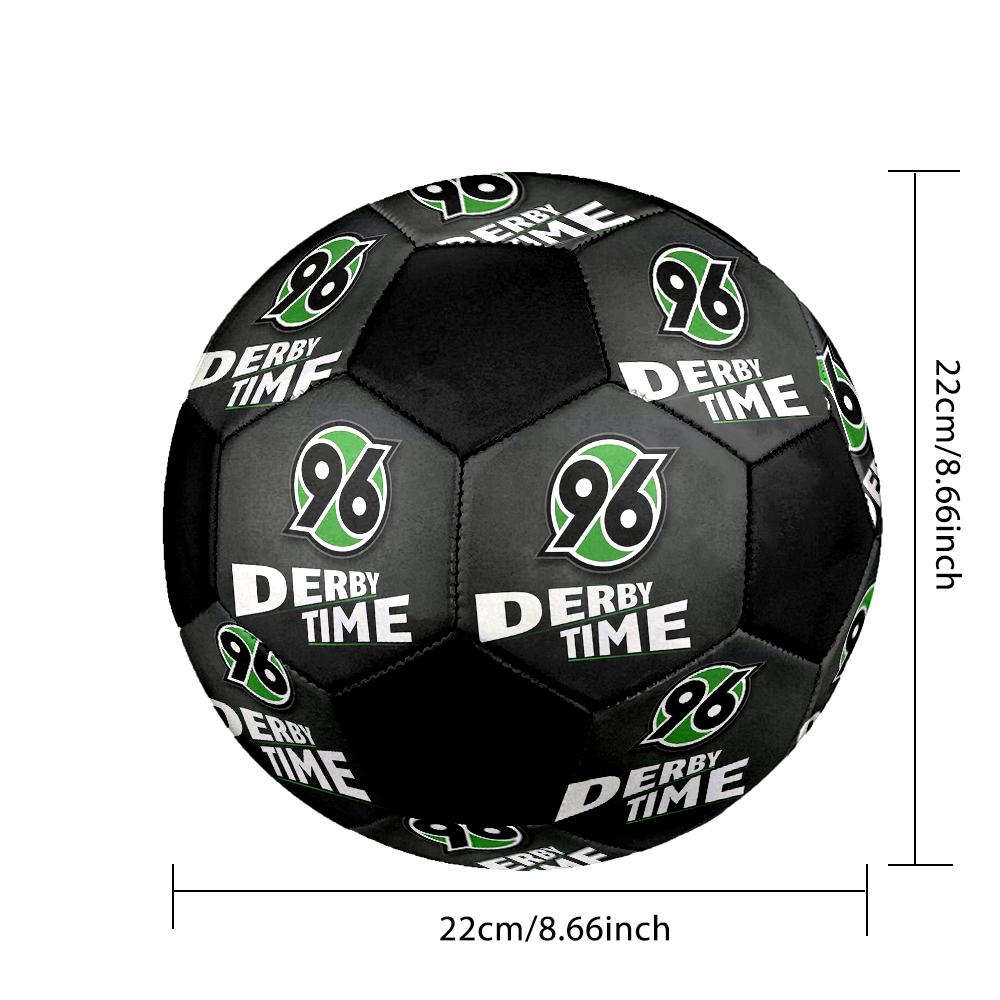 SIZE 5 Hannover 96 Soccer Ball Colorful All Ages Machine Stitched PVC Competition Ready Durable High-Bounce