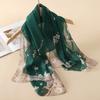 New Print Chiffon Scarf Shawl Women Sunscreen Silk Scarf Turban Long Wrap Beach Travel Outdoor Accessories Trendy Headband