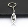 Fashionable Metal Letter/Fish/Crosses Pendant Key Rings Charm for Trendsetters