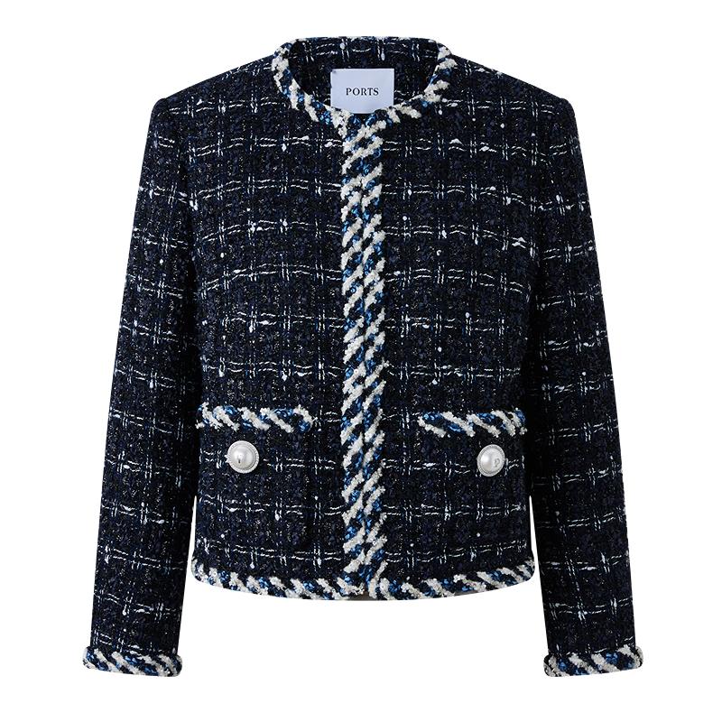 Ports Women's Blended Wool Round Neck Jacket