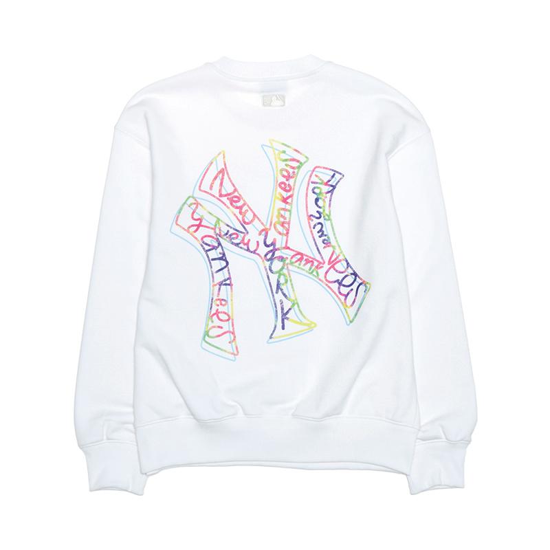MLB New York Yankees Sweatshirt Unisex Ecru 3AMTB0651-50WHS