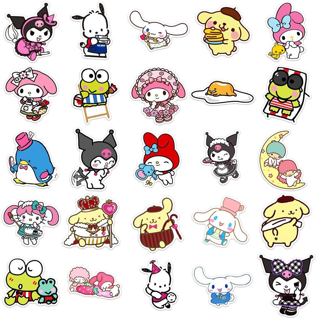 Entzückendes 50er Set Sanrio Sticker Kuromi für Gepäckdekor