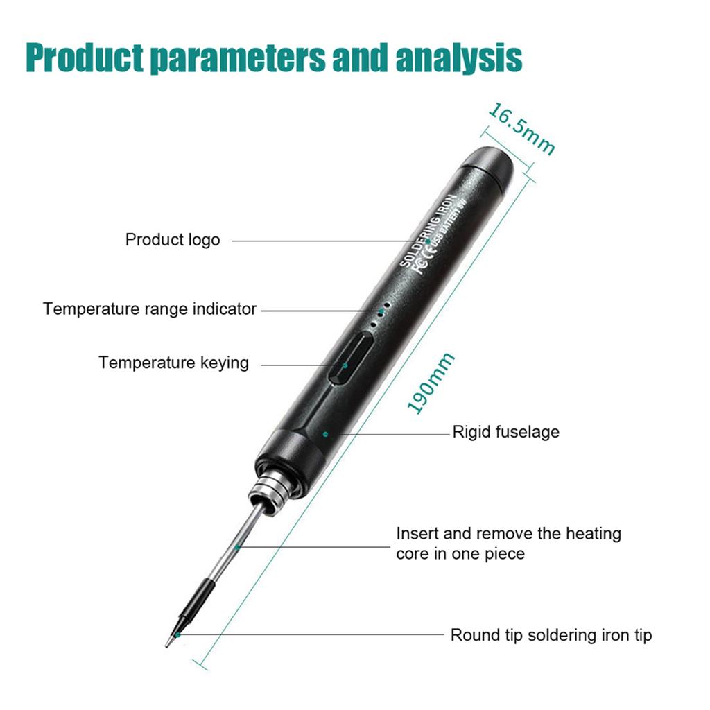 USB  Intelligent Electric Soldering Iron Multifunctional Soldering Welding Pen with 300-400℃ Temperature Adjustment Function