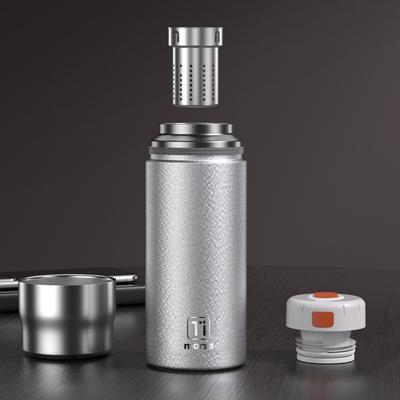 Thermos in Titanio Isolato per Tè con Infusore per Tè Ricco di Idrogeno Tazza Termica per Caffè Mantiene Caldo/Freddo 450ML