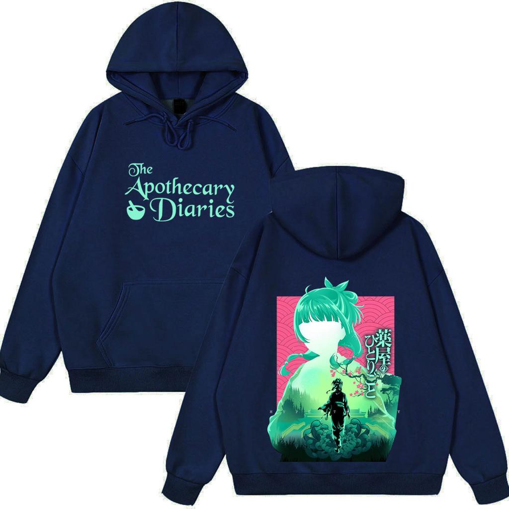Anime The Apothecary Diaries Print Hoodie Unisex Mode Sweatshirts Langarm Locker Lässig Vintage Übergroß Pullover