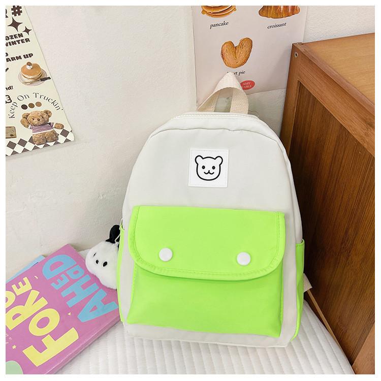 Cute And Simple Nylon Backpack For Kids 2024 Large Capacity School Bag For Boys And Girls