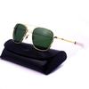Aviator Polarized Classic Sunglasses with Anti-fall Tempered Glass and Inner Blue Film