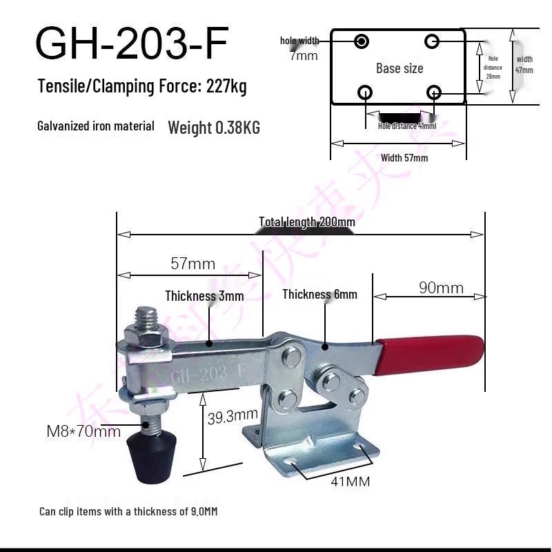 Quick Clamp GH201: Stainless Steel 201A Pliers, 201B Collet, 201C Fixture, 225D Toggle Clamp