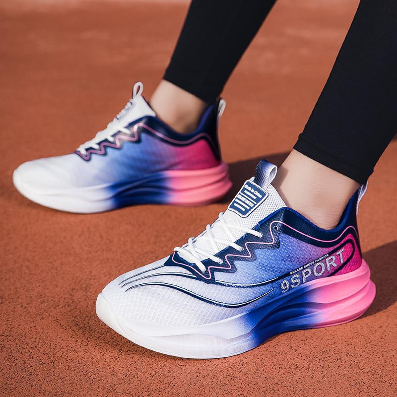 Men’s Contrast Color Sports Basketball Shoes Running Sneakers Shoes Students Over Sized Jogging Shoes