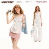 Süße florale Streifen Chiffon Camisole Bluse