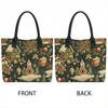  Christmas Print Large Capacity Tote Bag Vintage Stylish Casual Daily Carry Handbag