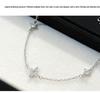 925 Sterling Silver Diamond Four-Leaf Clover Women's Bracelet – Luxurious Milky Way Shine, Elegant & Versatile.