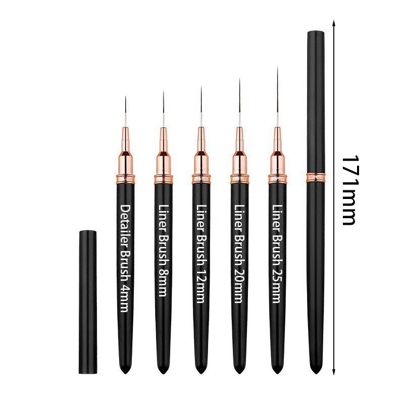 Ultra-Fine Nail Art Gel Pen: Needle Tube, Line Drawing, Hand-Painted, Multi-Color Tool for Floral and Outline Designs