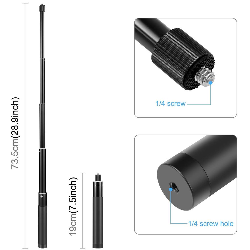 Universal Telescopic Selfie Stick for Insta360, GoPro, DJI Osmo