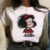 Funny Mafalda Print Women T Shirt Harajuku Ulzzang Kawaii Cartoon Tshirts for Girl Korean Style Casual Tee Top Female  Clothing