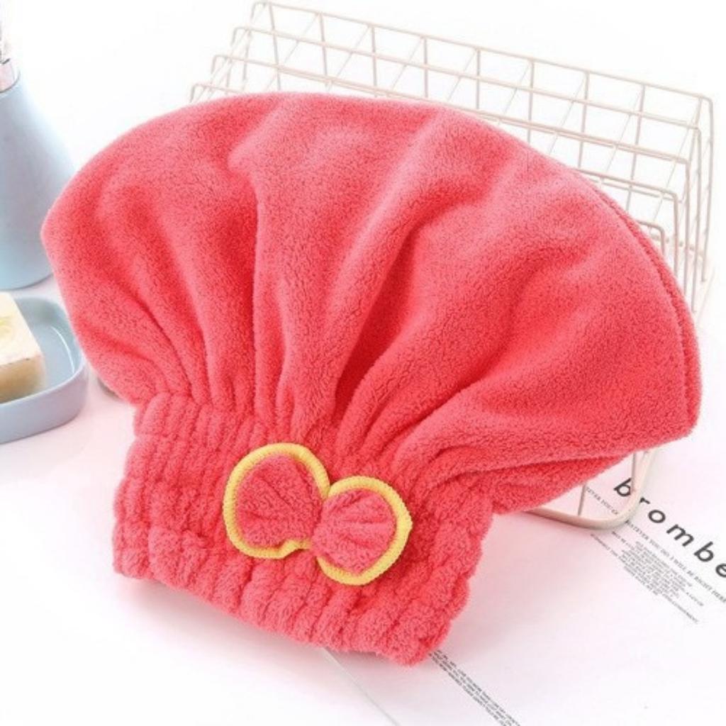 1Pc Microfibre Quick Hair Drying Bath Towel Bowknot Wrap Towel Cap Bathroom Accessories Bonnets for Women Designer Shower Cap